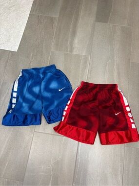 Nike Kids Athletic Shorts - Blue & Red